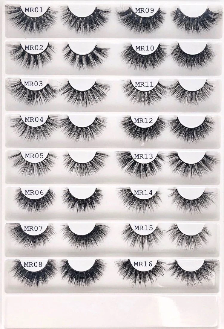 Wholesale Mink Eyelash Vendors 16-18mm 5D Mink Eyelashes Customized Logo Vendor