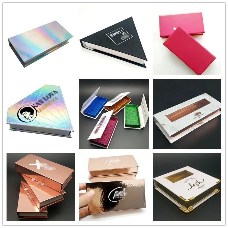 Wholesale Rose Foil Logo Marble Design 3D Mink Eyelash Box Packaging Custom