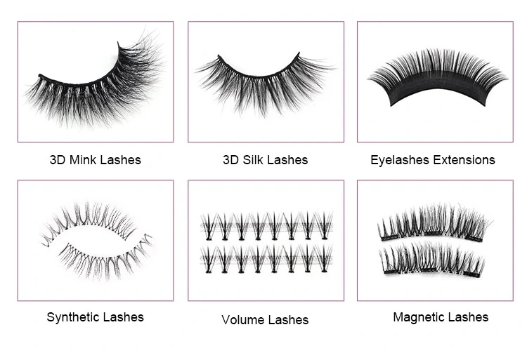 100% Mink Eyelash 3D Faux Mink Lashes Human Hair Individual Private Label Makeup Fake 25mm Eyelashes