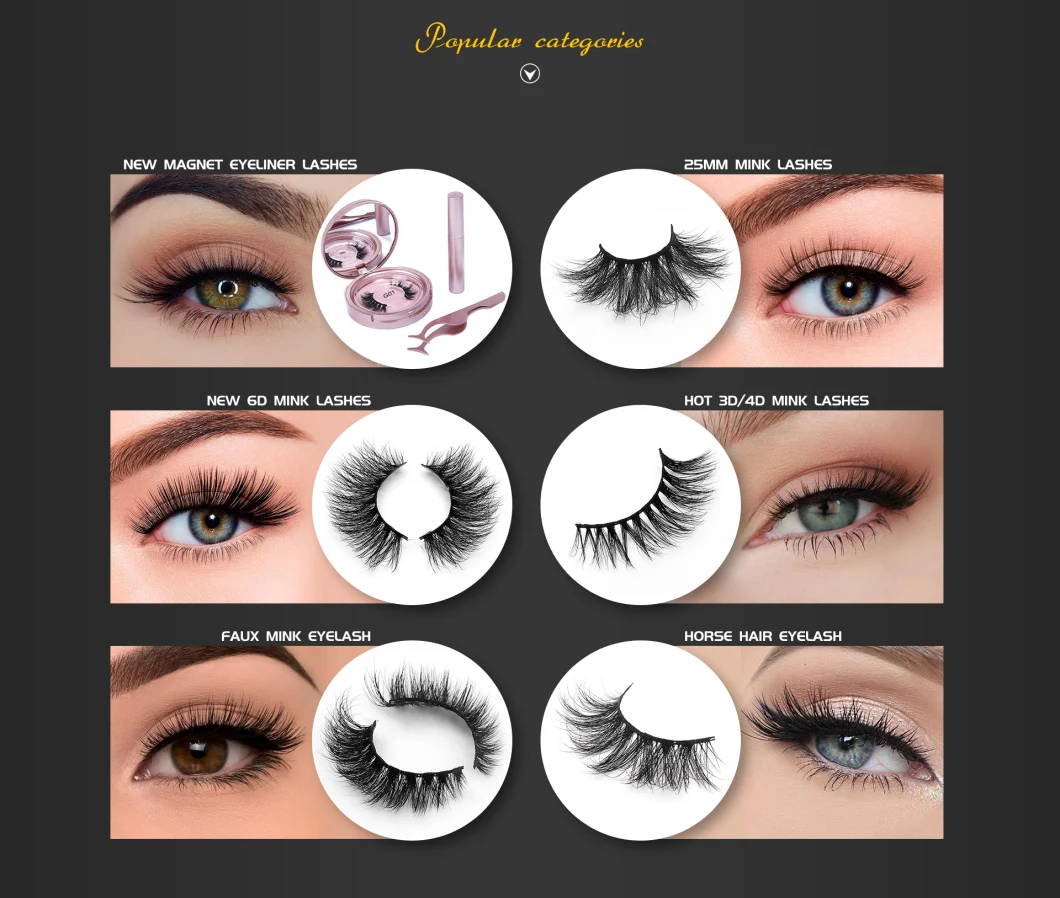 Private Label Cruelty Free 25 mm 3D Mink Eyelashes
