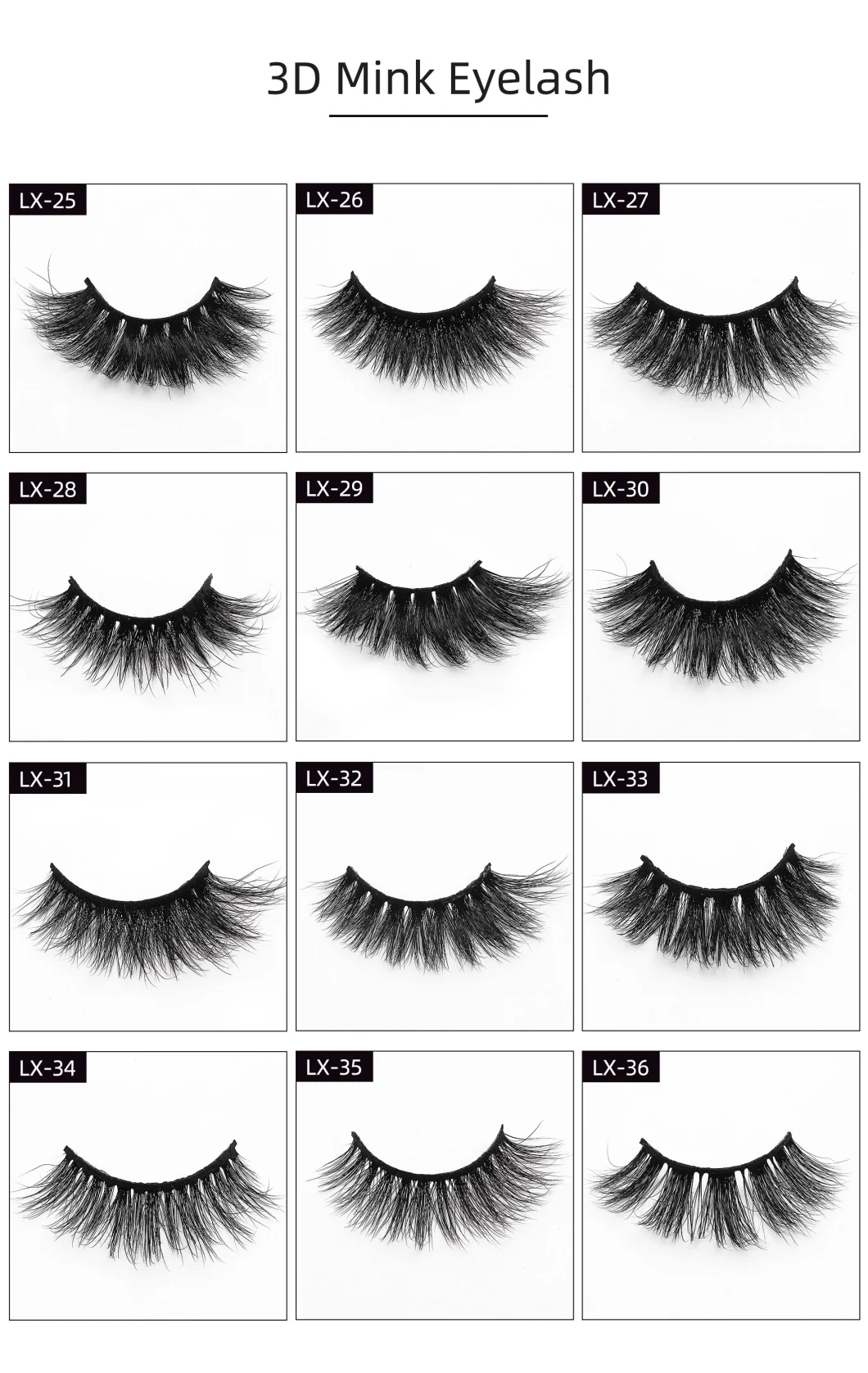 Natural False Eyelashes 3D Mink Lashes Soft Lashes Long Eyelash Extension Mink Cilios Maquiagem Lashes