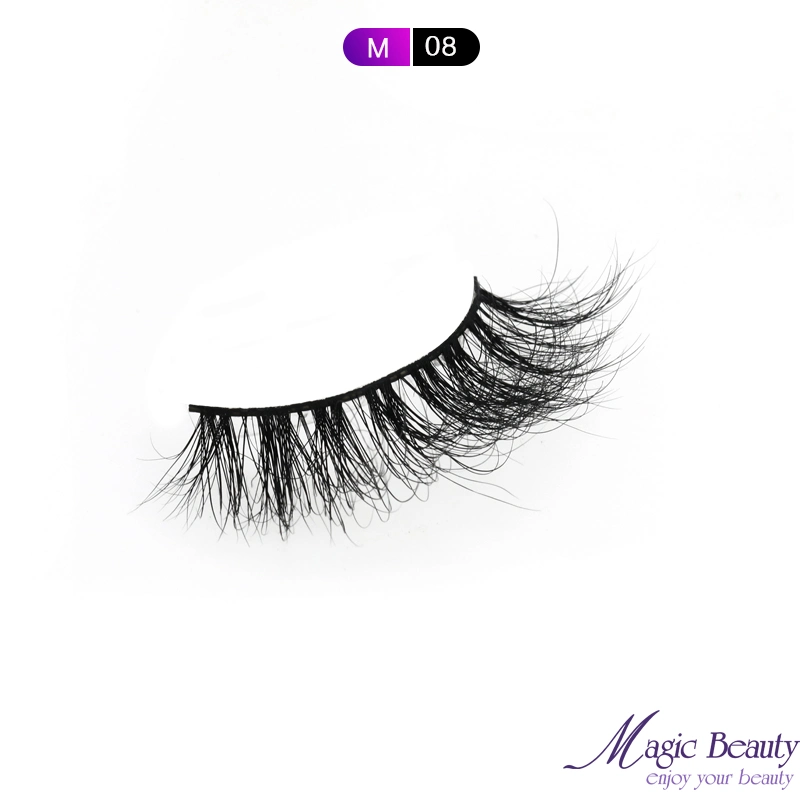 2020 Fashion Charming Style Lashes M08 M25 3D Mink False Eyelashes Beauty Eyelash with Makeup Tools