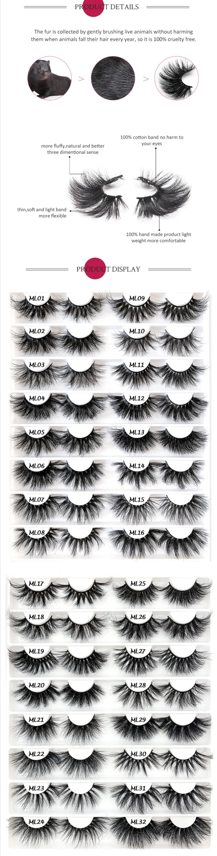 Wholesale Real Siberia Mink Strip Lashes Private Label Packaging 3D Mink Eyelashes