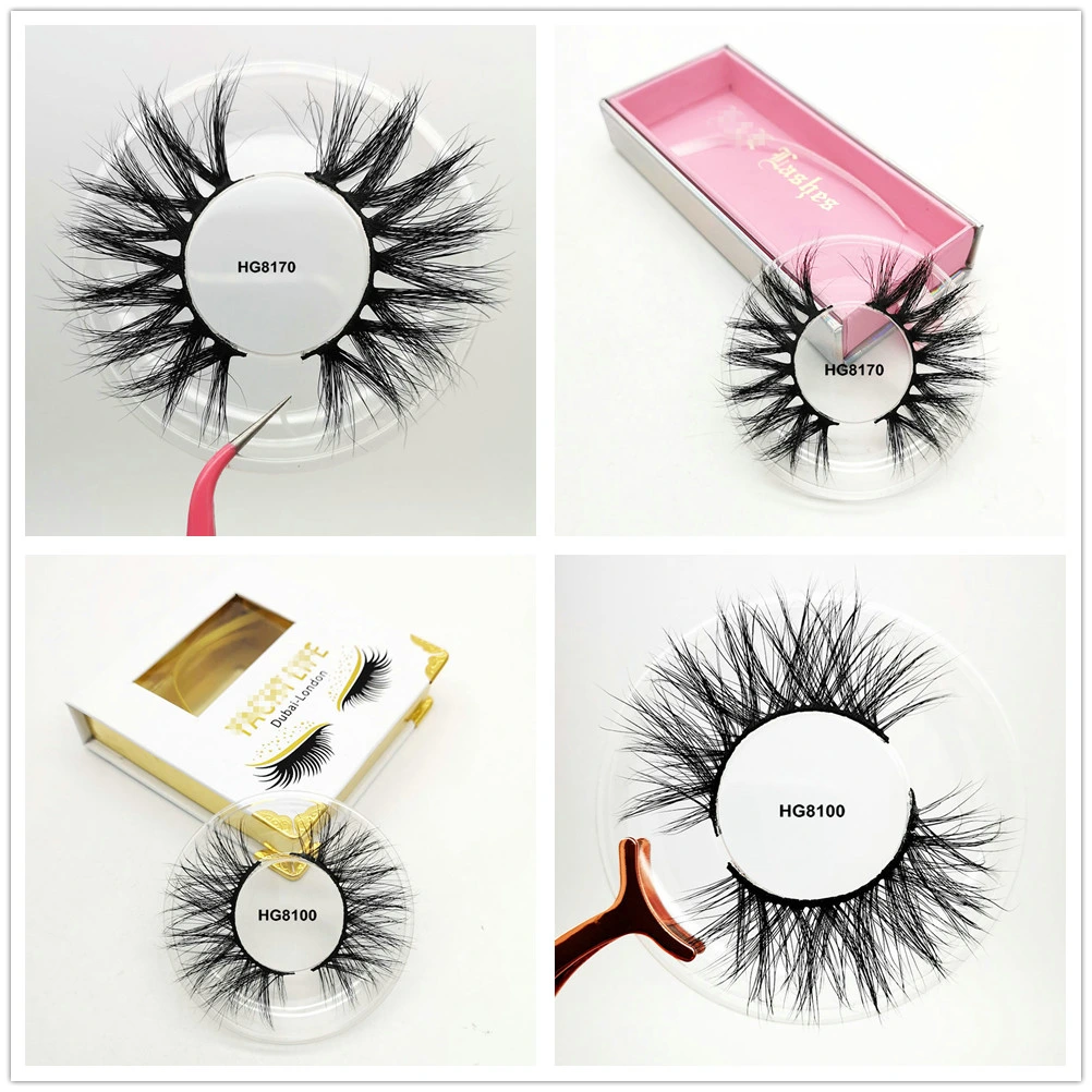 100% Cruelty Free 3D Mink Eyelashes Package Box 25mm Eyelashes, Private Label Mink Eyelashes