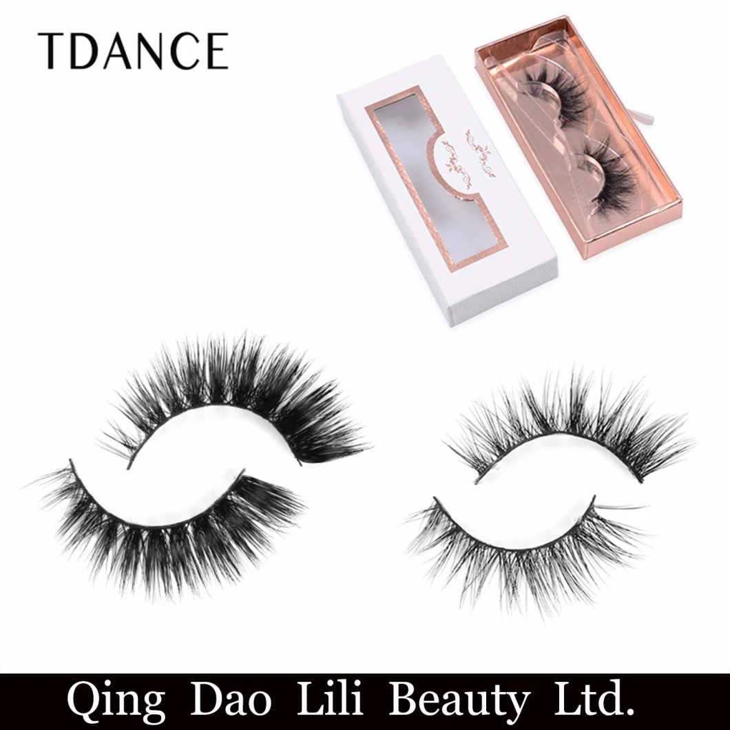 OEM Makeup Wispy False 3D Mink Eyelashes Custom Box