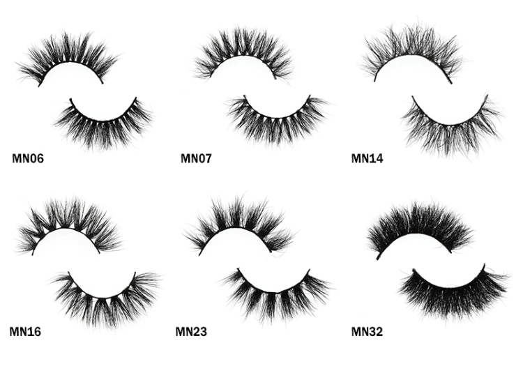 Wholesale Real Serian Mink Strip Lashes Private Label Packaging 3D Mink Eyelashes