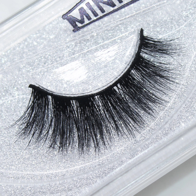 Individual Russian Volume Clear Band 25mm 3D Faux Fluffy Mink Eyelashes with Customize Box