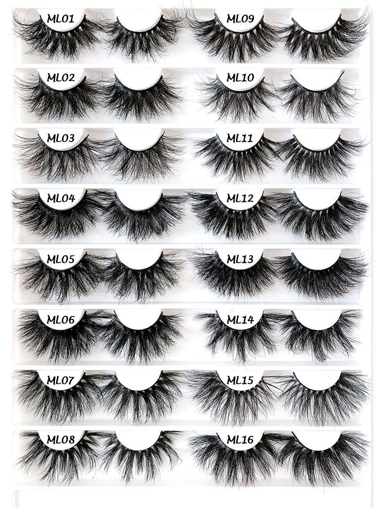 Lashes Books Private Label Fluffy Hand Made 25mm Mink Eyelashes