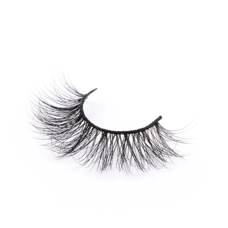 Private Label Clear Band False Eyelash 3D Mink Eyelash with Custom Eyelash Box Packaging Case