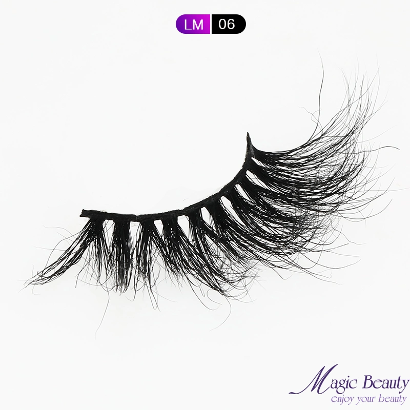 Dramatic Look Lashes 100% Cruelty-Free Eyelashes 25mm 5D Lm05 Lm06 Mink Eyelash for Beauty Girl