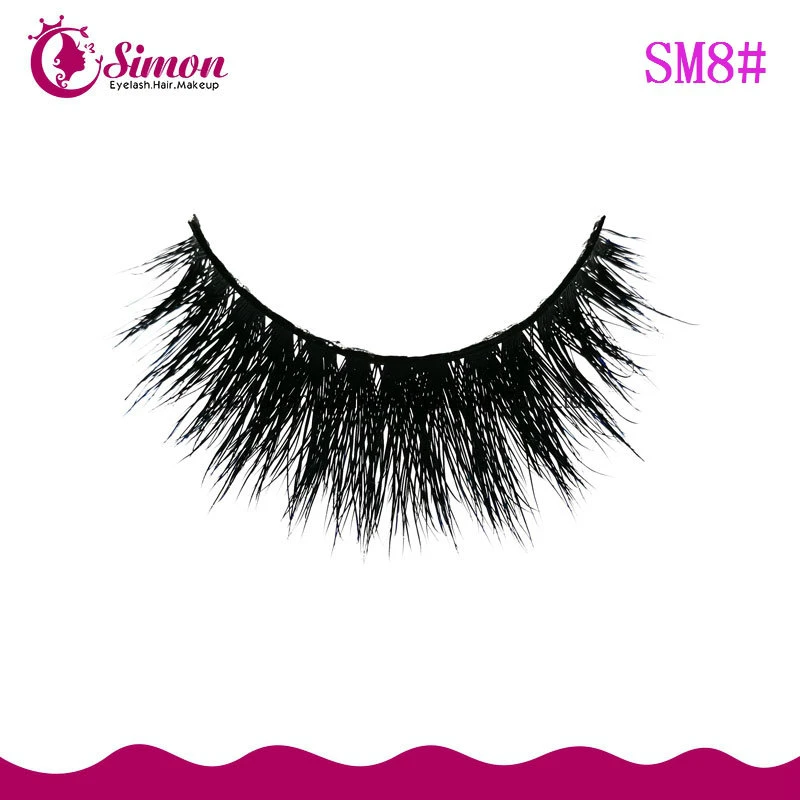 Long Curl Real Mink Strip Lashes False Eye Lashes Hand Made Eyelash