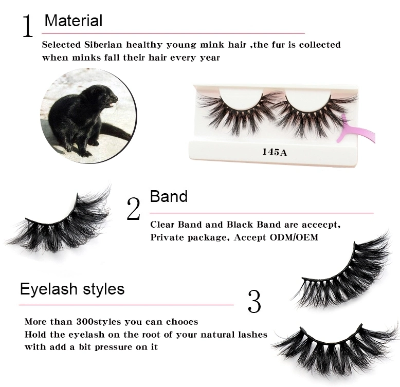 Durable 5 Pairs False Eyelashes Packaging Box Wholesale 5 Magnetic Mink Eyelashes Kit