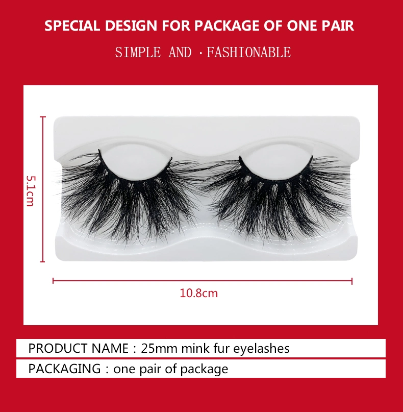Wholesale Eyelash Packaging Box Private Label 25mm Mink Eyelashes Cruelty Free 3D Mink Eyelashes