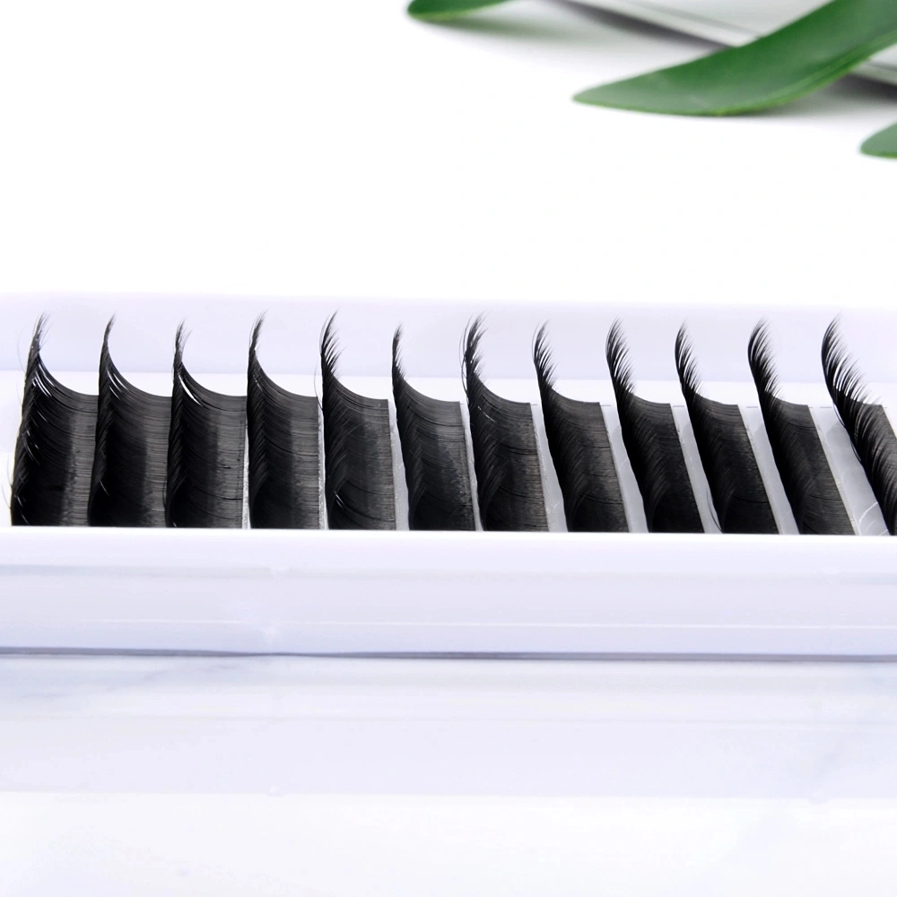 2020 Private Label Mink Eyelashes Extensions Professional Silk Lashes Tray Individual Russian Volume Eyelash Extension