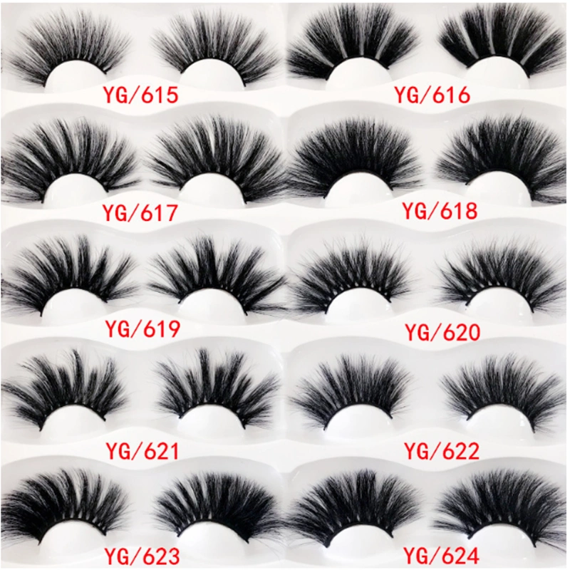 Private Label Faux Mink Lashes Real 3D Mink Eyelashes 17mm 18mm 25mm Eyelashes