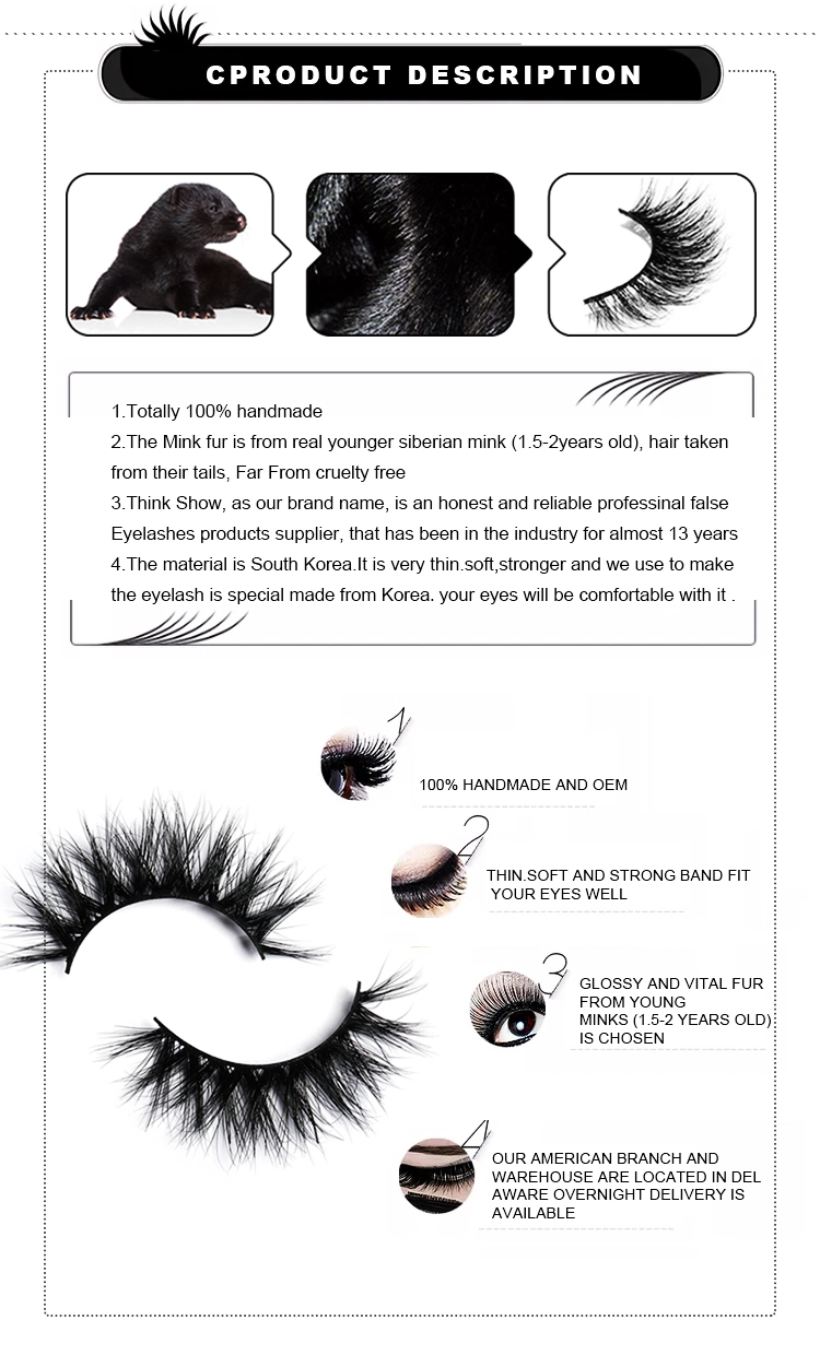 Cruelty Free 3D Mink Eyelashes Samples Custom Lashes Empty Gift False Eyelashes