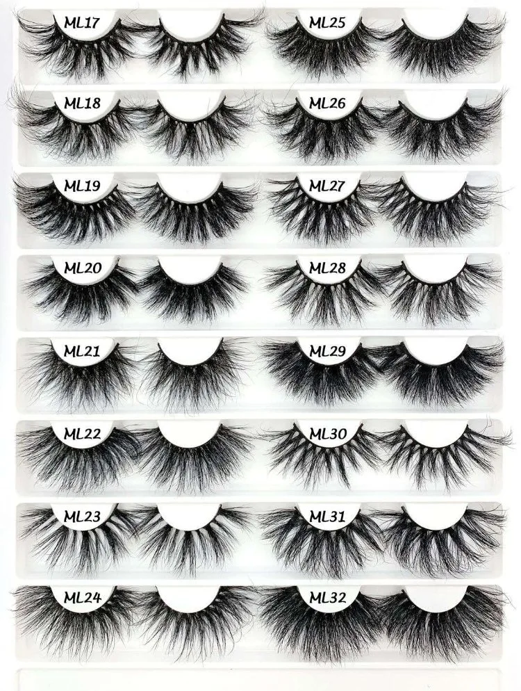 Hotselling 3D Faux Mink Eyelashes with Private Label Paaging Box 25mm Faux Mink Lashes