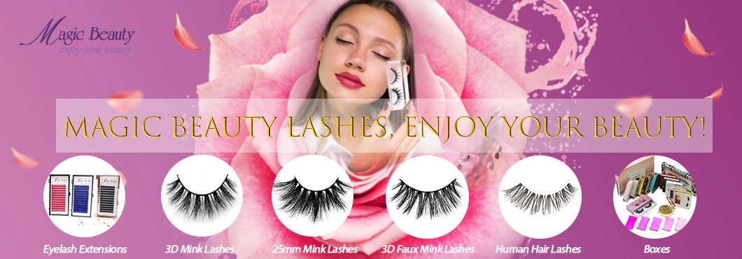Dramatic Look Lashes 100% Cruelty-Free Eyelashes 25mm 5D Lm05 Lm06 Mink Eyelash for Beauty Girl