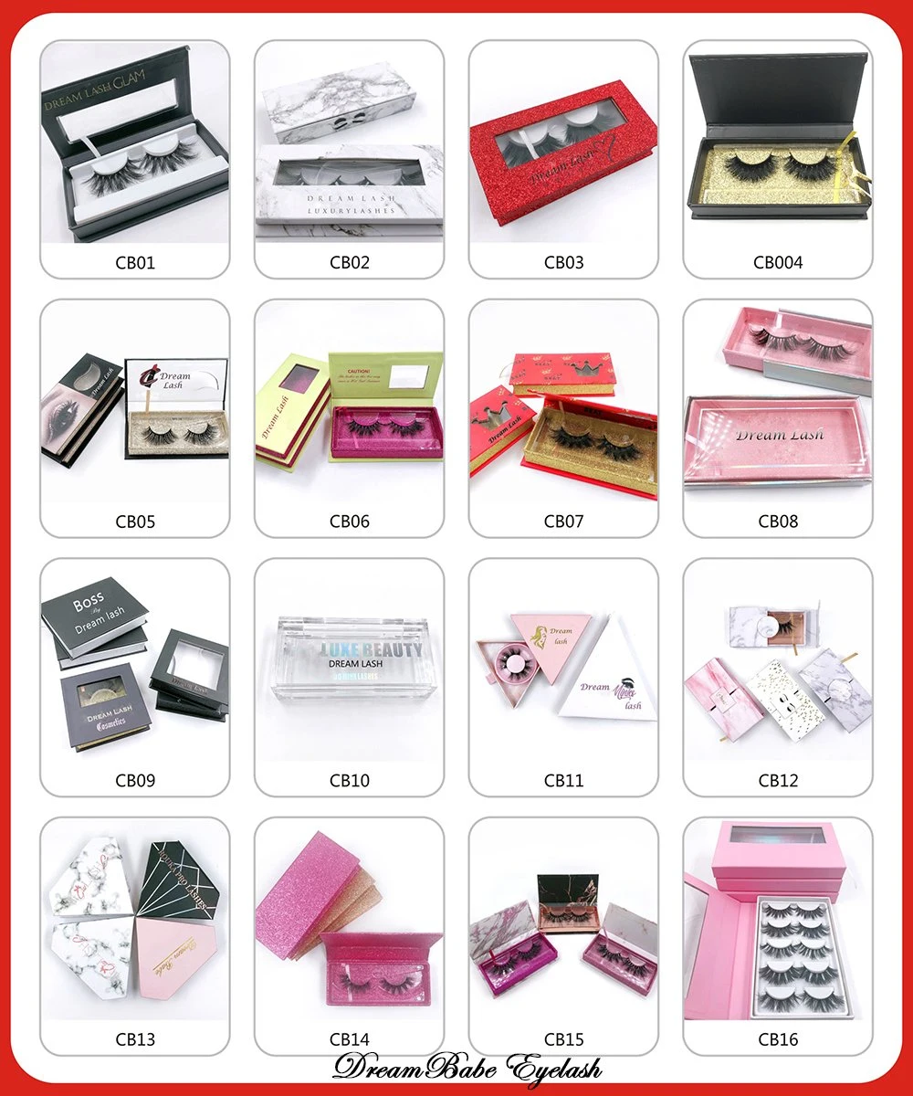 High Quality Lash Box Wholesale Natural Mink Eyelash Box Private Label Eyelash Packaging Box with Your Own Logo