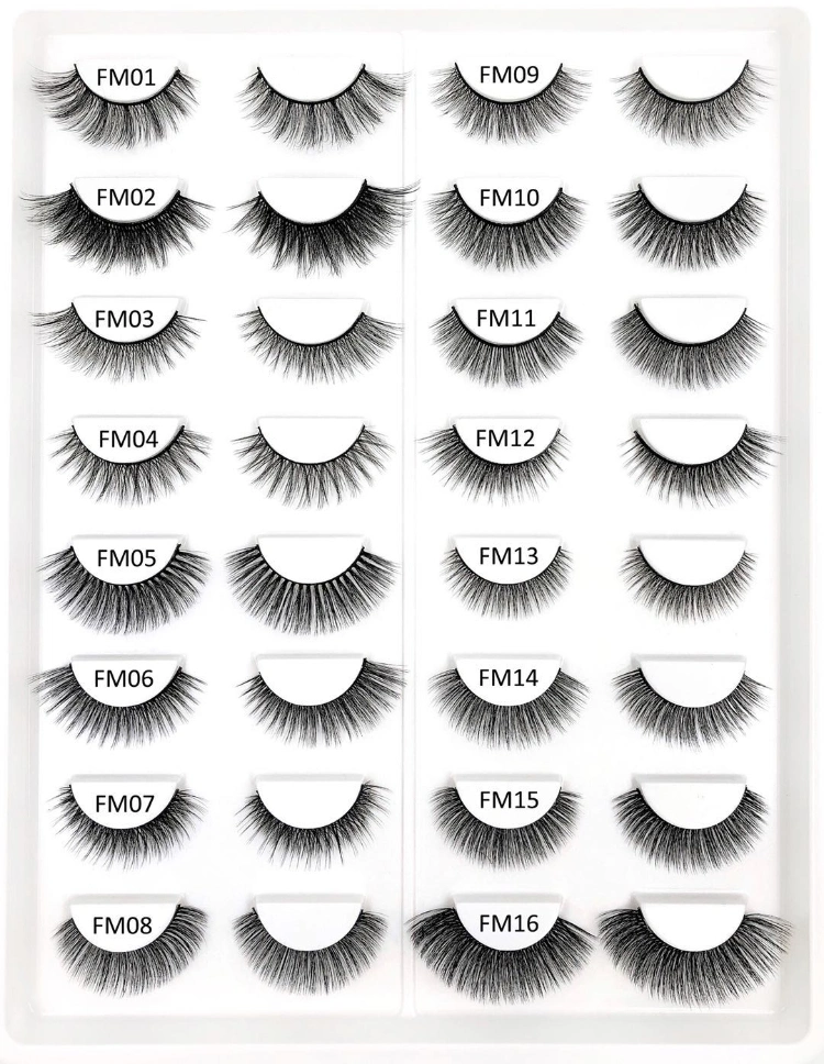 Private Label Eyelash Faux Mink Vendor 10-18mm 3D Faux Mink Eyelashes with Packing Box