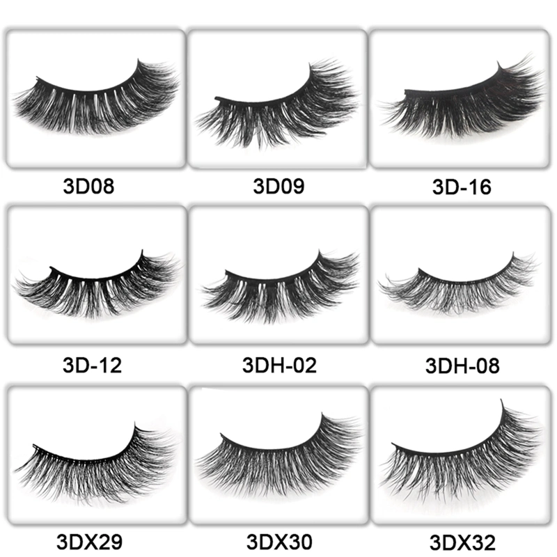 3D Mink Eyelashes Fashion Makeup Fake Eyelashes Volumn Eyelashes with Own Brand Boxes