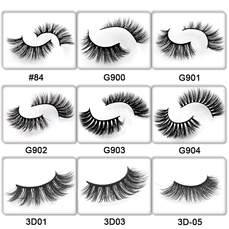 3D Mink Eyelashes Fashion Makeup Fake Eyelashes Volumn Eyelashes with Own Brand Boxes