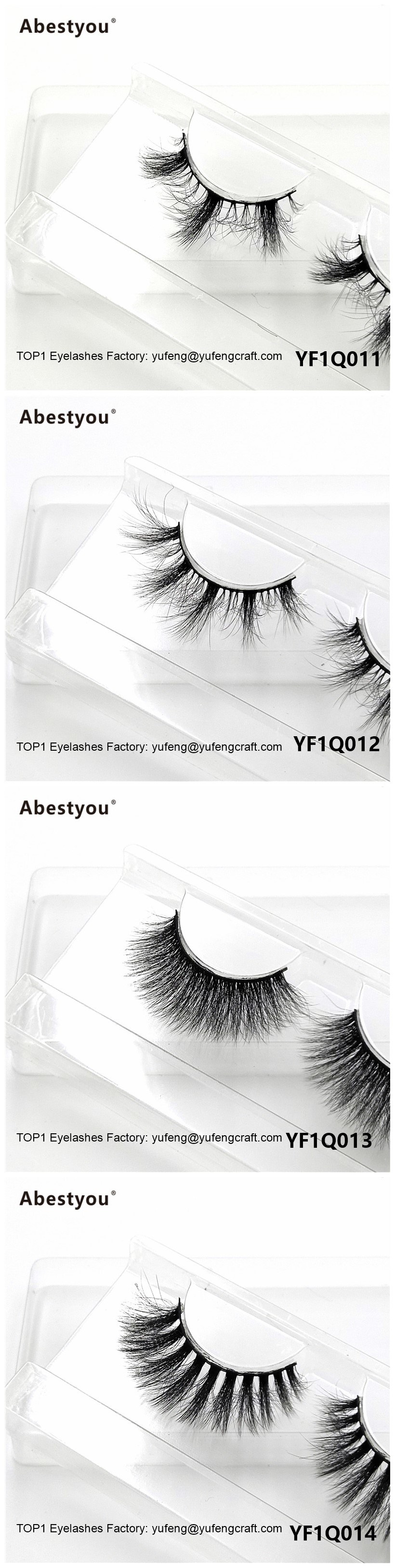 Abestyou Natural Faux Wispy Fake Mink Eyelashes Fake Eyelashes