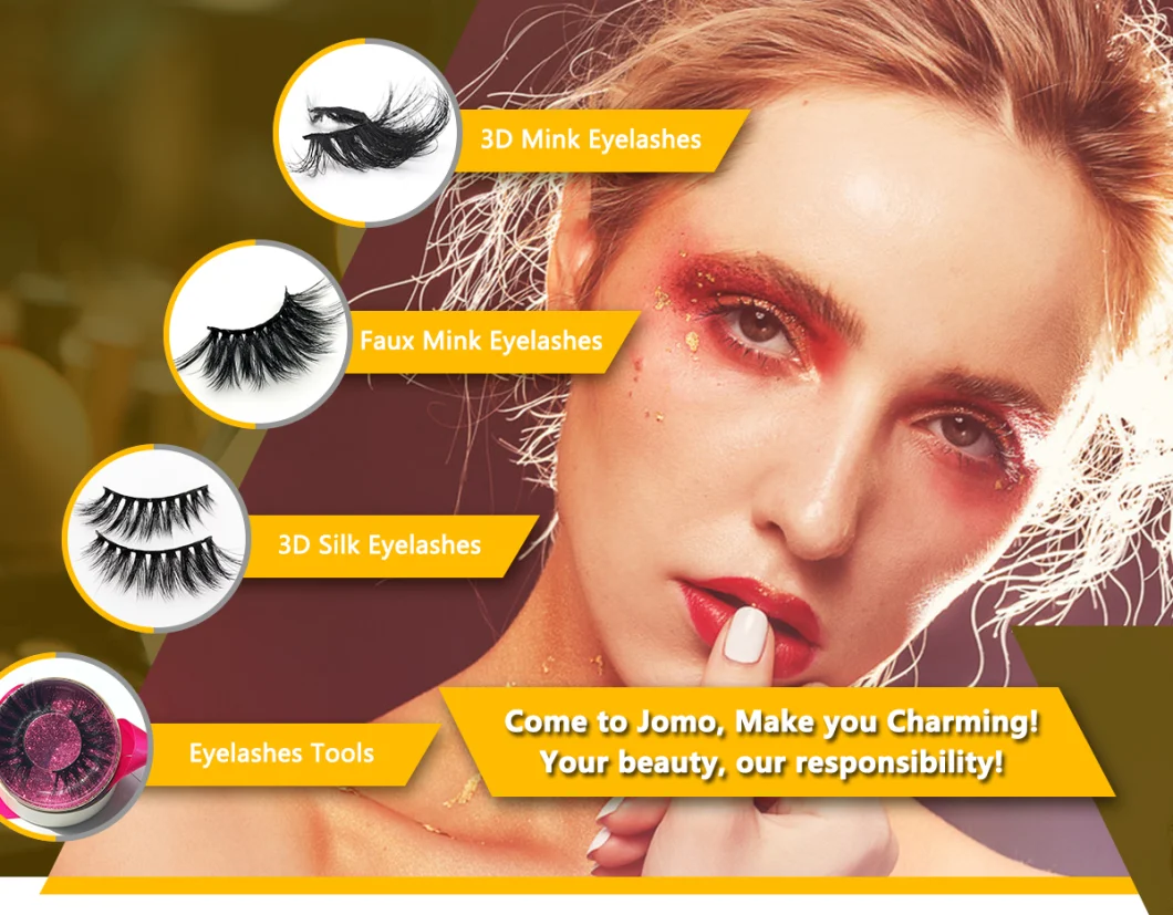100% Siberian 3D Mink Hair Eyelashes 25mm Eyelashes with Round Packaging