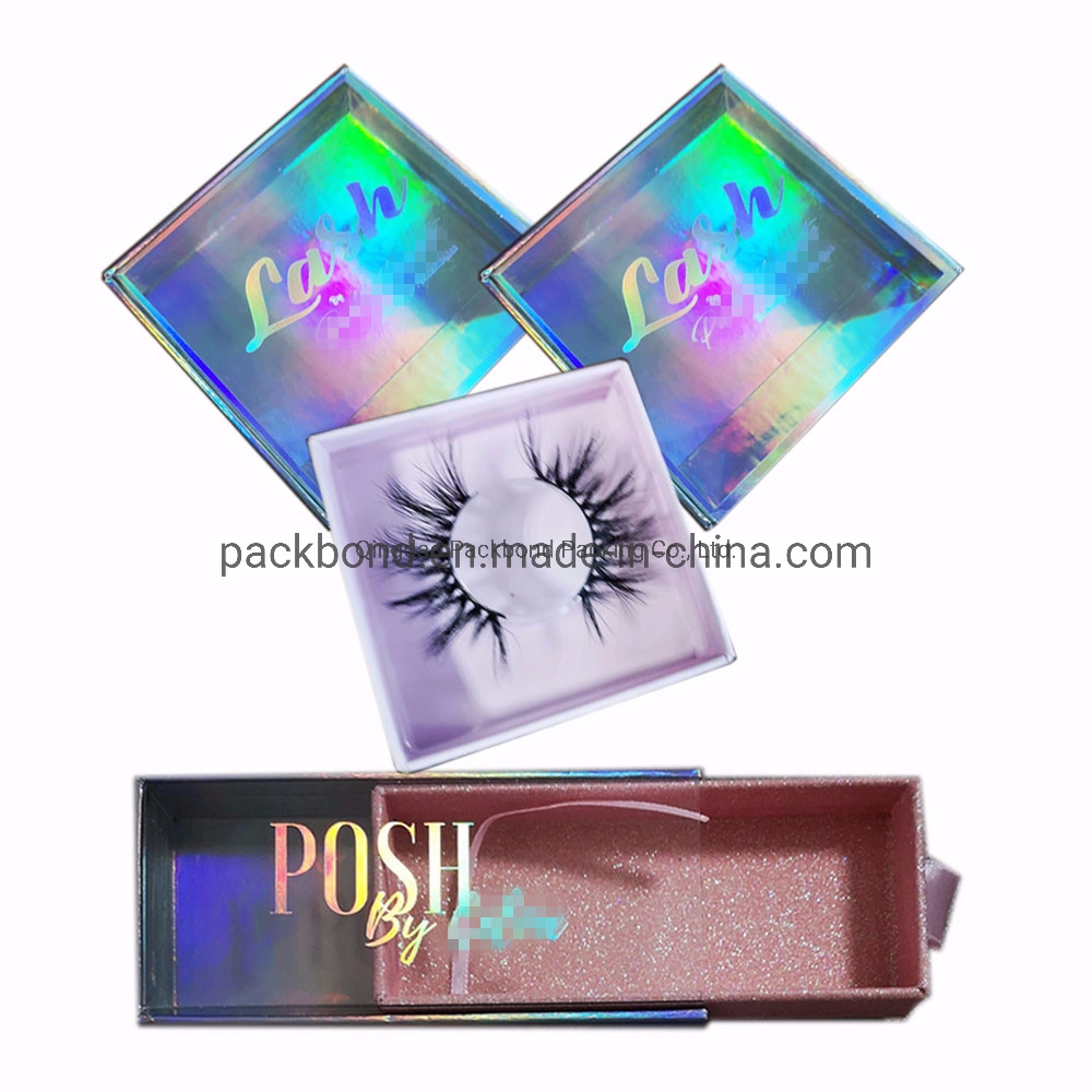 Creat Your Own Brand Black Magnetic 4 Pairs Mink Eyelash Book Packaging