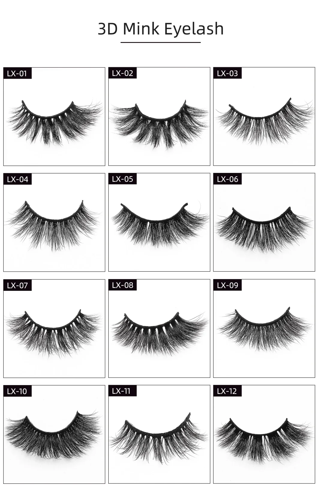 Natural False Eyelashes 3D Mink Lashes Soft Lashes Long Eyelash Extension Mink Cilios Maquiagem Lashes