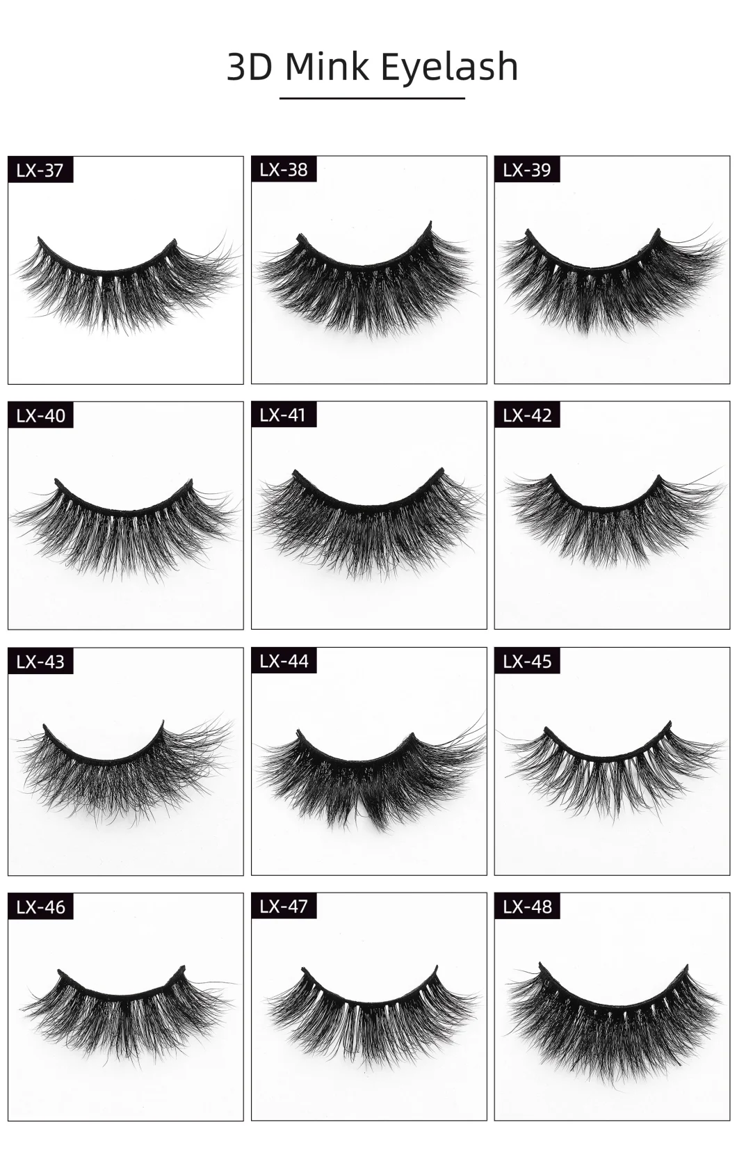 Natural False Eyelashes 3D Mink Lashes Soft Lashes Long Eyelash Extension Mink Cilios Maquiagem Lashes