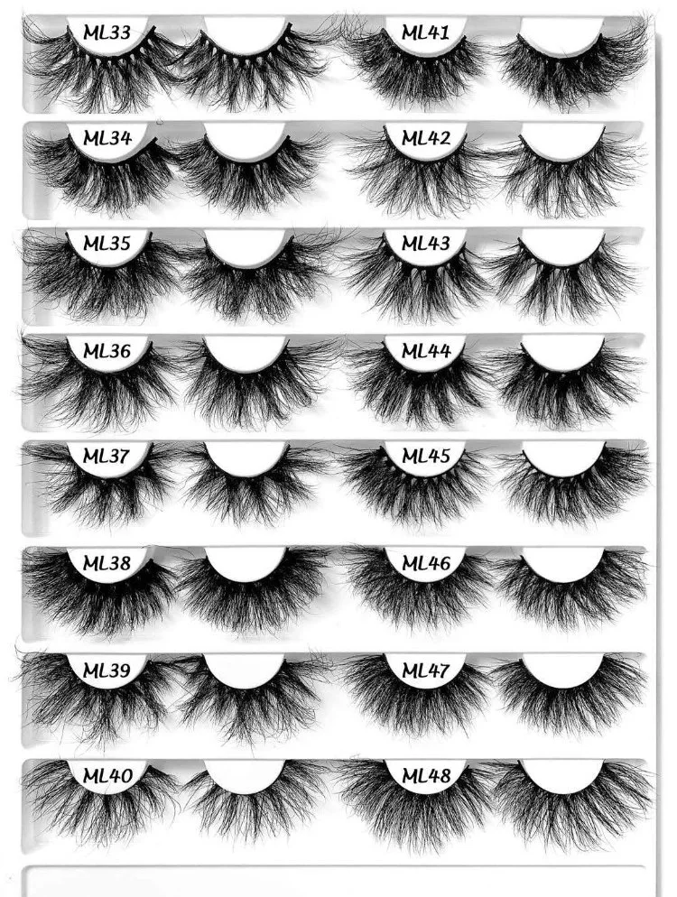 100% 3D 5D Mink Natural Lashes Around 25 mm with Luxury Package