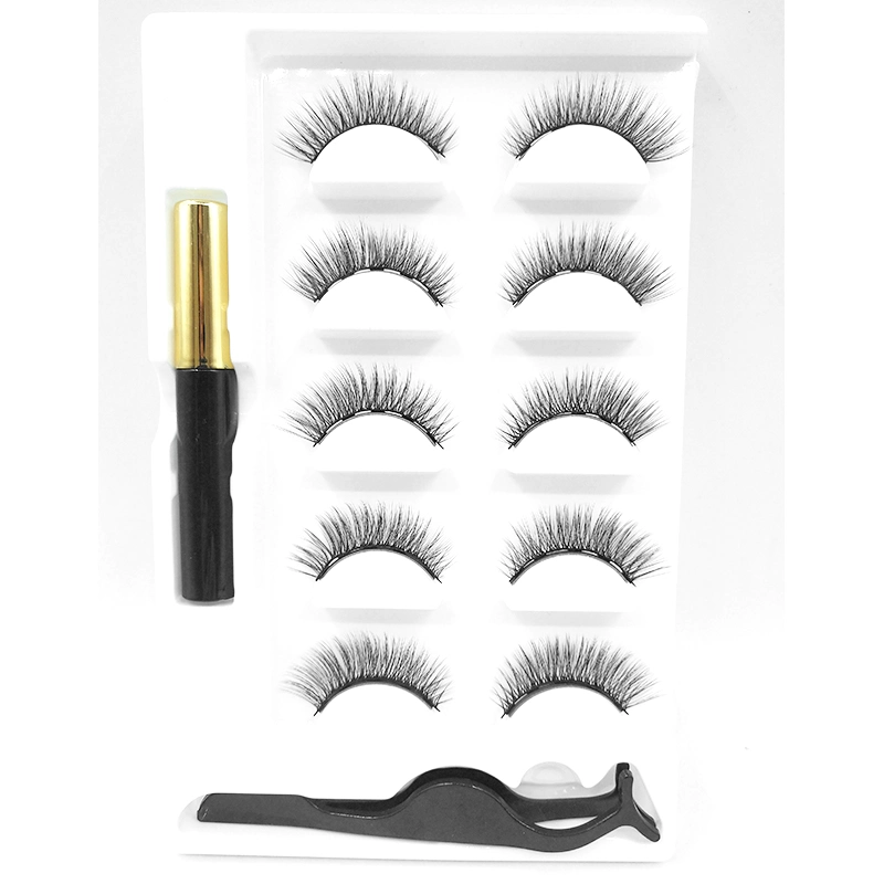 5pair Magnetic Eyelashes Magnet Lashes Magnetic Liquid Eyeliner&Magnetic False Eyelashes