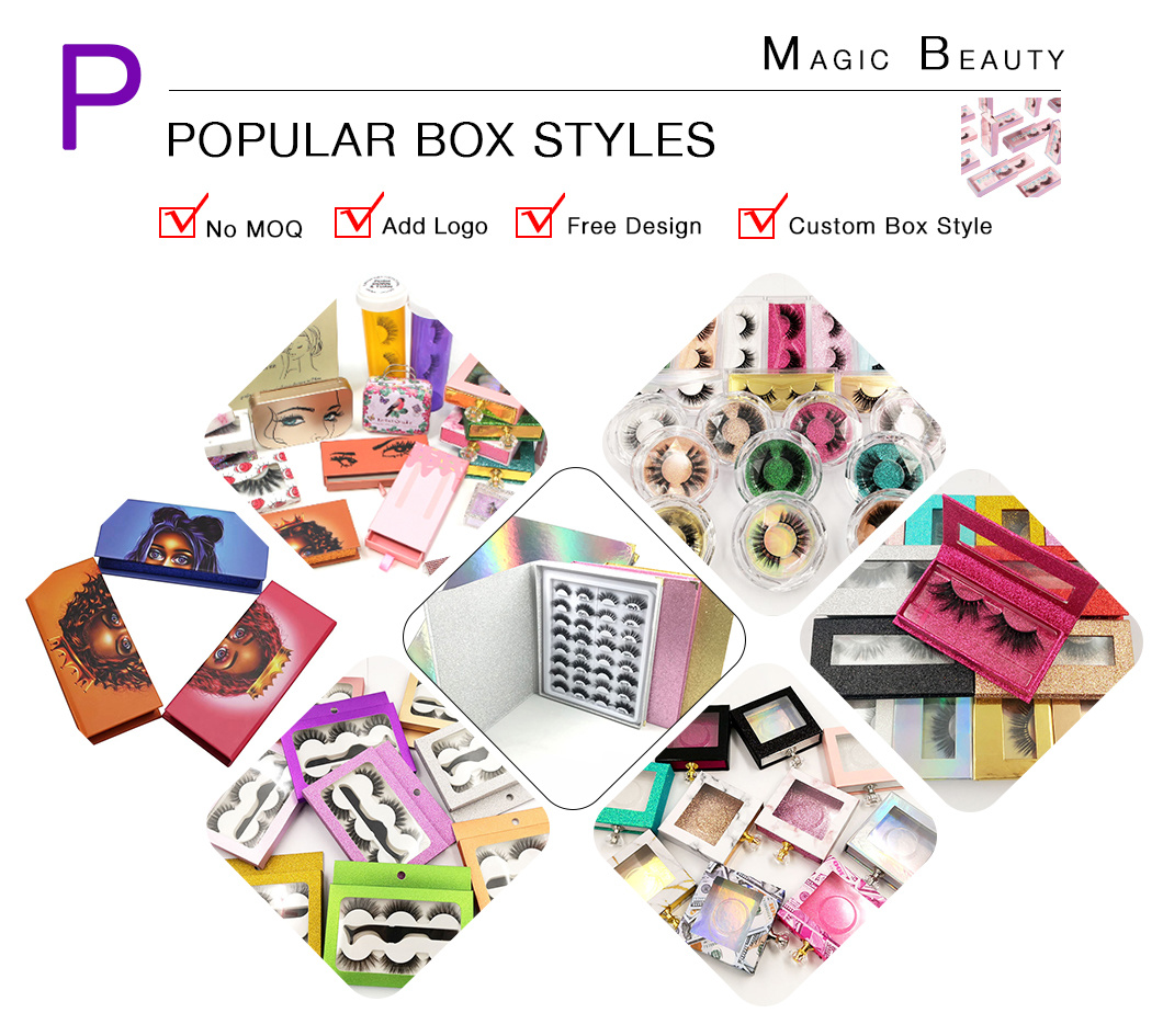 Popular Makeup Eyelashes 3D Faux Mink Lashes Synthetic Eyelashes with Private Label