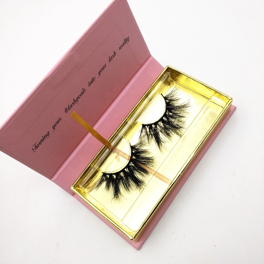 Hot Selling 25mm Eyelashes Real Thick Mink Eyelash with Eyelash Packaging Box Custom