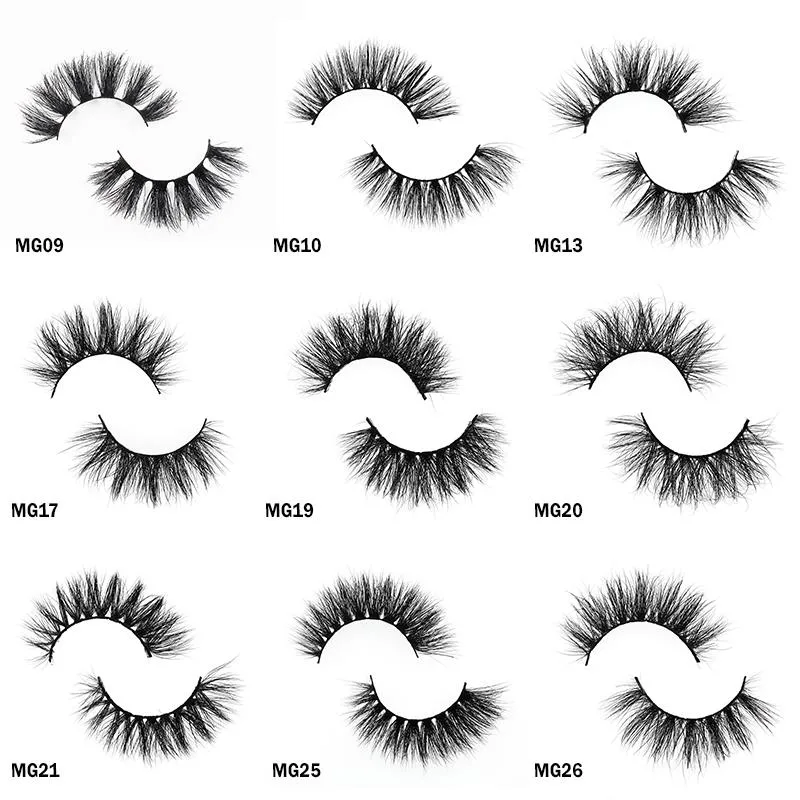 3D 5D Wholesale Private Label Strip Real Fluffy Mink Eyelashes Vendors Packaging Box