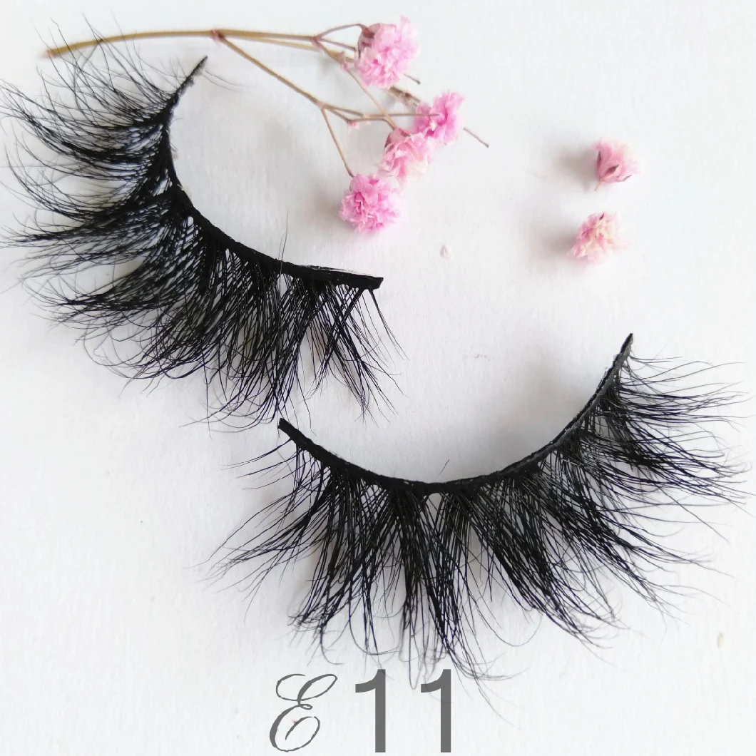 25 mm 3D Mink Eyelash Vendor with Eyelash Extension Tools Custom Eyelash Box