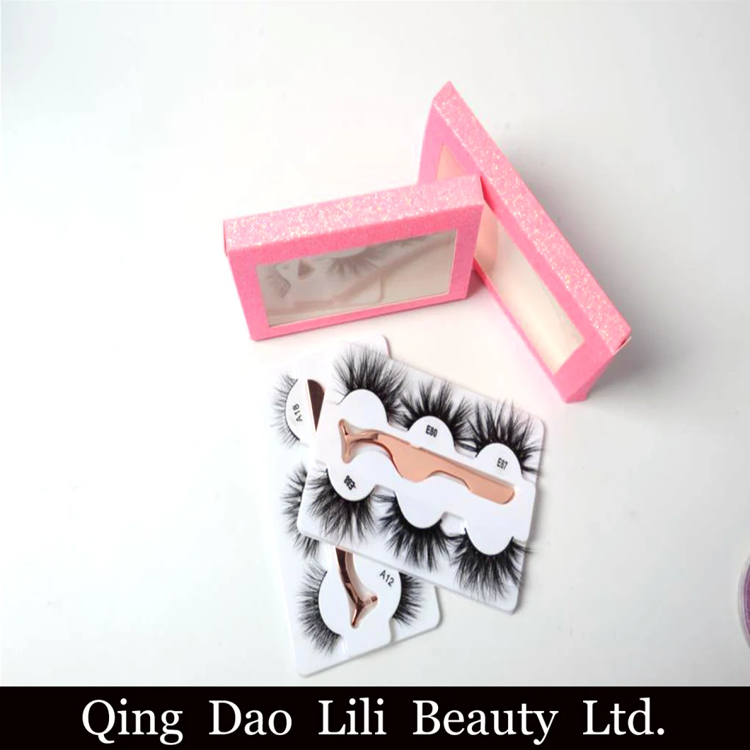 Lashes 3D Mink Eyelash Box Glitter Custom Eyelash