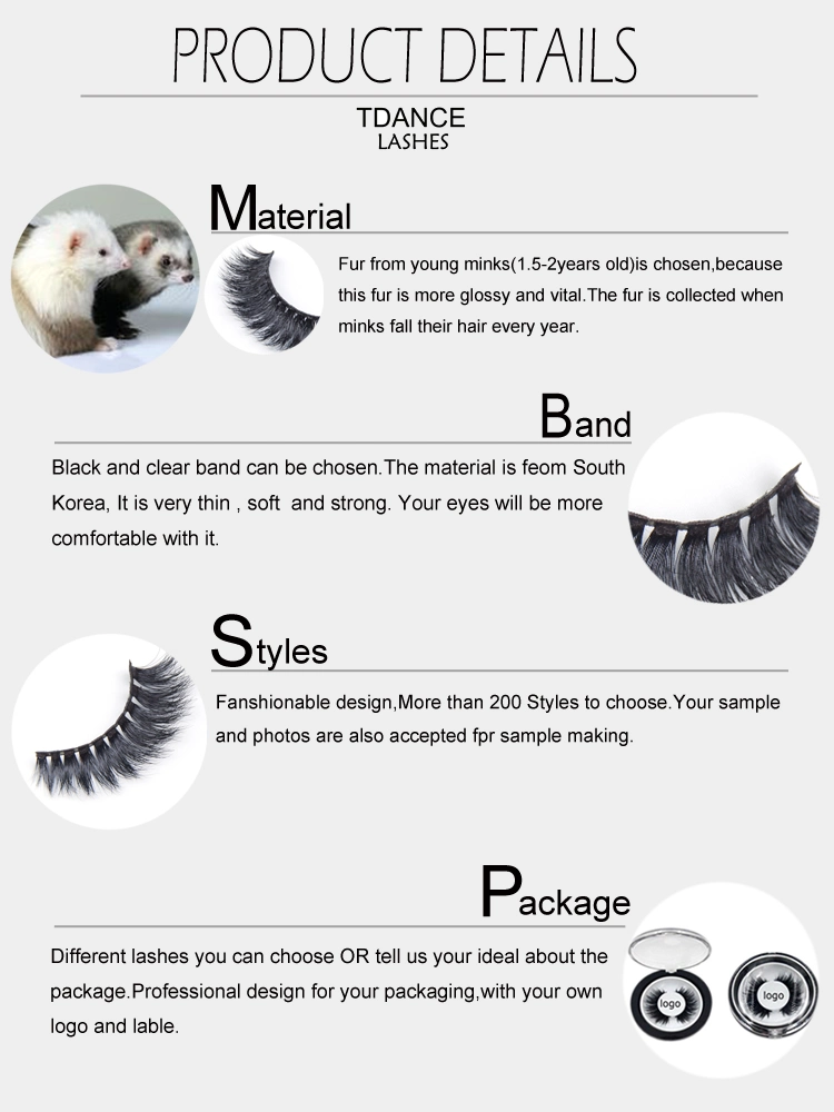 Custom Packaging Private Label Mink Eyelashes 3D Real Mink Lashes