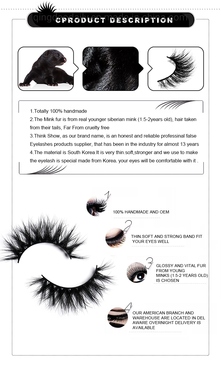 Popular 25mm Eyelashes Multi-Layered Real 3D Mink Eyelashes with Private Custom Label