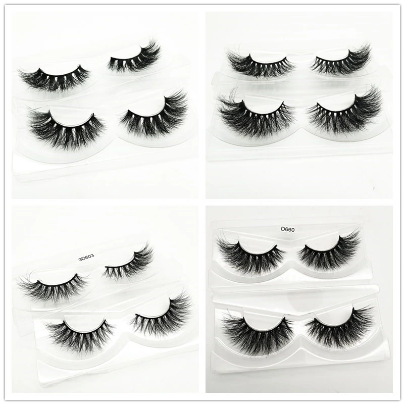 Premium 3D Mink Lashes 100%Real Mink False Eye Lashes Mink Eyelash Diamond Boxes Packaging