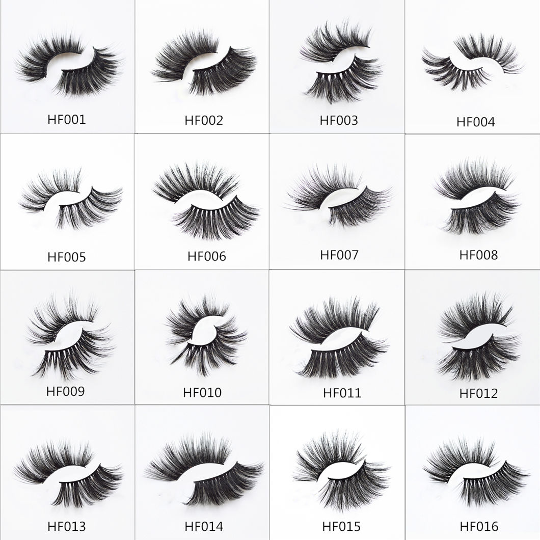 Synthetic Fiber Faux Mink Eyelashes 3D 25mm Private Label Custom Packaging