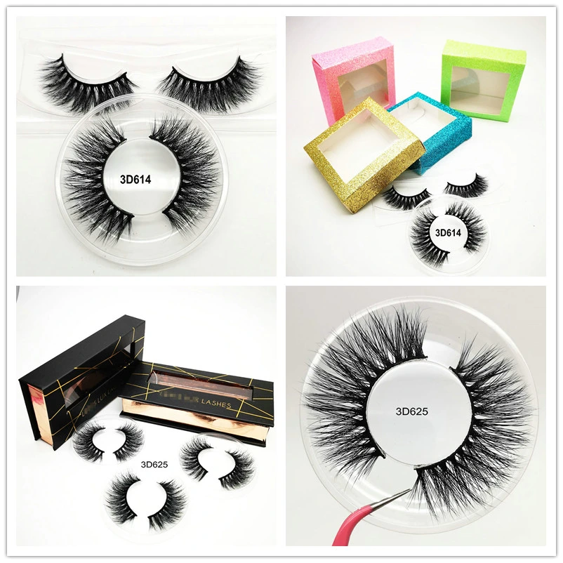 100% Cruelty Free 3D Mink Eyelashes Package Box 25mm Eyelashes, Private Label Mink Eyelashes