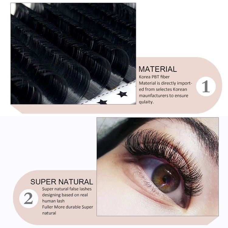 Private Label Eyelash Extension Packaging Synthetic Eyelash Extensions