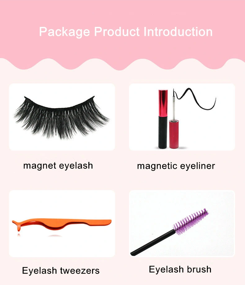 Magnetic Eyelashes Kit with 1 Pairs Magnetic Eyelashes and Magnetic Eyeliner Lashes in a Gift Box