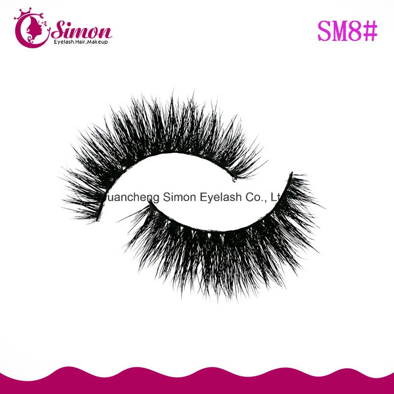 Long Curl Real Mink Strip Lashes False Eye Lashes Hand Made Eyelash