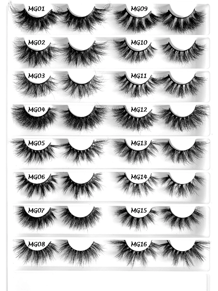 Wholesale Mink Eyelash Vendors 16-18mm 5D Mink Eyelashes Customized Logo Vendor