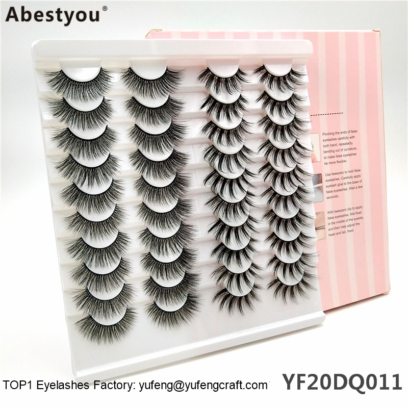 Abestyou 25mm Lashes Mink Eyelashes Cruelty-Free Full Volume 3D Mink Strip Lashes Dramatic False Eyelashes