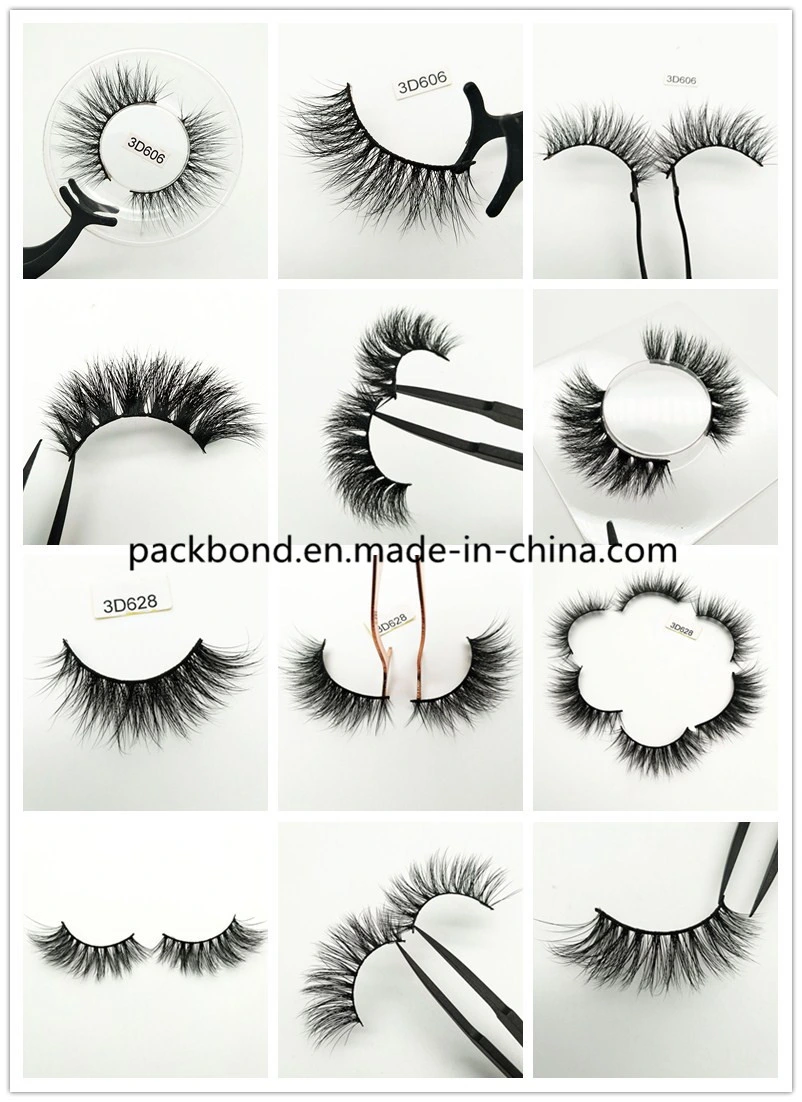 100% Real Mink Lashes 3D Mink Eyelash with Private Label Packaging