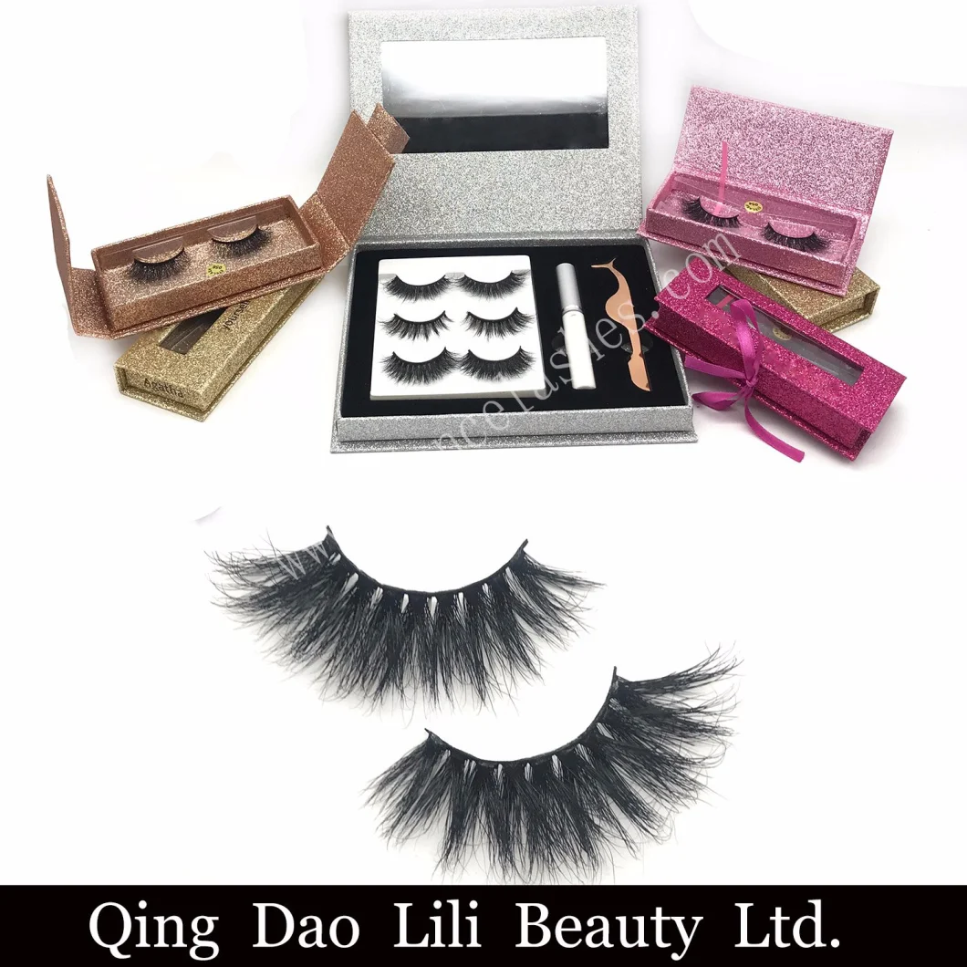 Wholesale Private Label Eye Lashes 25mm 3D Mink Eyelashes Band Mink Lashes Vendor